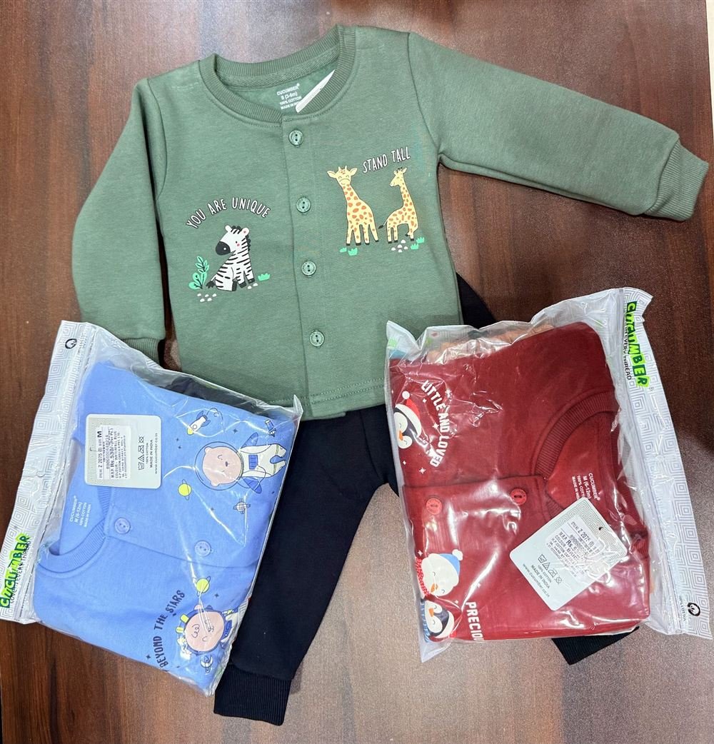 Baby winter sweatshirt sets available at SnugBuds Ludhiana